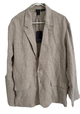 DANIEL HECHTER MENS 100% LINEN BLAZER SIZE XLARGE Beige