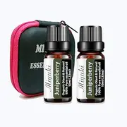 Miyuki 2Pack Juniper Berry Essential Oils Organic Olant & Natural 100% Pure Therapeutic Grade Juniper Berry Oil Perfect for Diffuser, Humidifier, Massage, Aromatherapy, Skin & Hair Care-2x10ml