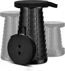 KMAKII Portable Telescopic Stool, Upgraded Folding Stool, Adjustable Height C...