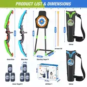 Bow and Arrows for Children Kids Archery Bow Practice Recurve Bow Outdoor Sports