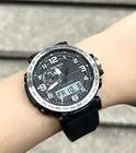 Casio Pro Trek * PRG601-1 Triple Sensor Tough Solar Black Renewable Soft Resin