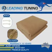 Heavy Duty Tan Canvas Tarp Tarpaulin Sun Blocked Waterproof Dustproof 200x300cm