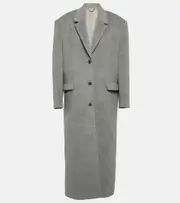 [Magda Butrym] Magda Butrym Single-breasted alpaca and wool coat AU 6 grey