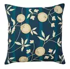 LEAFY HAND GUIDED EMBROIDERED COTTON CUSHION COVER