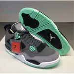 正版 AIR JORDAN 4 RETRO GREEN GLOW 308497-033 灰綠