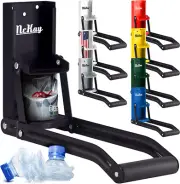 16oz Metal Can Crusher, Wall-Mounted Smasher for Cans and Bottles (Black)