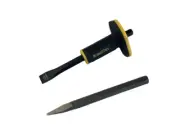 Cr-V 22x16x250mm Masonry Cold Flat Chisel + 10"/250mm Point Chisel 2pc Set