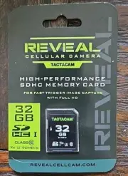 BRAND NEW!! Tactacam Reveal Full Size 32 GB SD Card Class10 (Single) FREE SHIP!