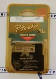 Brother 1/2" (12mm) Black Type on Silver P-Touch Tape for M-531 M Tape