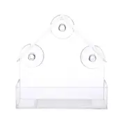 Creative Plastic Transparent Adsorption House Type Bird Feeder