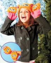 Girls' Fox Headwrap & Flip-Top Glove Set