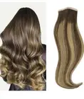 Hotbanana Tape in Hair Extensions Chocolate Brown Mixed Caramel 50g 16” 20pcs
