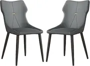 Dining Chairs High Back Upholstered Side Chairs Occasional Chairs Living Room Chairs with Metal Leg for Home Office - 2PCS