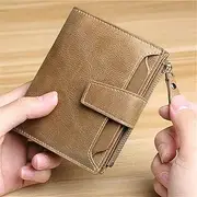 [TATSEN] Men's Wallet Short Zipper Lock Buckle Multi-Card Holder Money Clip Men Portable