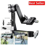 Professional Gimbal Tripod Head - 360° Rotation with Precision Adjustment Scales