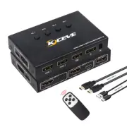 4K@60Hz HDMI 4 Ports KVM Switch 4 In 1 Out USB Switcher for 4 Computers Share