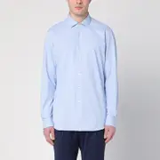 [XACUS] Light Blue Slim-fit Twill Active Shirt 43 CM Light blue