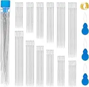 Ybxjges 60Pcs Large Eye Sewing Needles for Leather, 6 Sizes Hand Sewing Needles Embroidery Thread Needle for Hand Sewing Art Crafts