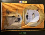 Dogecoin Flag FREE FIRST CLASS SHIP! Crypto 1D Orange USA Sign 3x5'