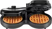 Chefman Anti-Overflow Belgian Waffle Maker 6 Inch, Stainless - Double