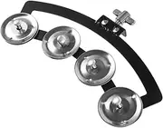 NULYLU Sturdy Drum Mounting Tambourine with Bright Bells Percussion Instrument for Drum Kits Conveniently Portable Musical Accessory for Performances and present Choice