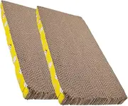 GREENADSCAPE 2pcs Cat Scratching Board Cat Litter Extra Paws Paw Corrugate Scratcher Claw Indoor Scratching Board Grind Cardboard Pad for Paper Kitten Scratcher Pet Corrugated Paper