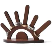 Wooden Ring Holder, Evil Eye Ring Display Wood Ring Stand, Cute Jewelry Displ...