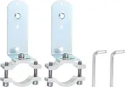 uxcell 2Pcs Motorcycle Tube Clamp, Fit 0.7" to 1.4" OD Motorcycle Bicycle Light Mount Bracket with 82mm L Holder Car Light Bar Holder Clamp, Silver (18-35mm)
