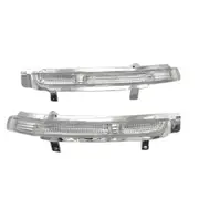 Left and Right LED Rearview Mirror Light Turn Signals Light Wing Repeater Indicator Lamp for 09-13 Superb white shell
