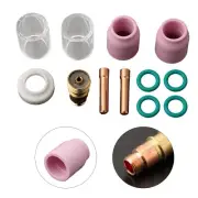 12pcs/Set TIG Torch Short Gas Lens Heat Glass Cup Welding Kit Accessories