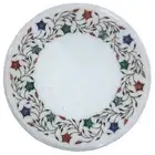 Round Coffee Table Top , Semi Precious Stone Table , Royal Look Lawn Side Table