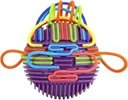 PushGoGo Sensory Activity Ball, Sensory Activity Board, Fidget Toy for Calming, Stress, Anxiety, ADHD and Autism, Children Aged 3+ and Adults, with 16 Strings (Purple)