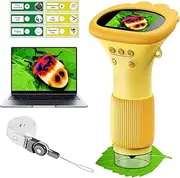 Kids Microscope - 1000X Portable Pocket Microscope with 2’’ Digital Screen, Photo & Video Function, Mini Science Microscope for Kids Aged 3 and Up
