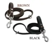 BLACK or BROWN BioThane BUMPY SUPER GRIP Waterproof EASY CLEAN 6 Foot Dog Leash