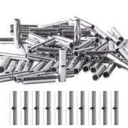 100Pcs 22-16AWG Tinned Copper Ferrule Butt Wire Connector Crimp Splice Terminals