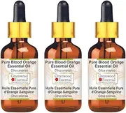 Greenwood Essential Pure Blood Orange Essential Oil (Citrus sinensis) with Glass Dropper Steam Distilled (Pack of Three) 100ml X 3 (10 oz)