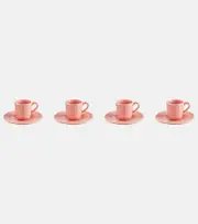 [Bordallo Pinheiro] Bordallo Pinheiro Fantasia set of 4 espresso cups and saucers