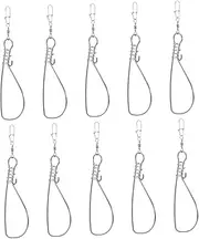 Mipcase High Strength Fishing Snap Swivels Stainless Steel Locking Snaps for Connector