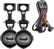 40W Motocycle Fog Lights LED Auxiliary Fog Light Driving Lamp Compatible With BMW R1200GS ADV K1600 R1200GS R1100GS(Light Wire)
