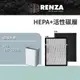 RENZA 適用 禾聯HERAN HAP-230M1 PM2.5 空氣清淨機 除臭活性碳 2合1 濾網