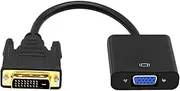 DVI to VGA Cable Adapter 25-Pin DVI-D Male to 15-Pin VGA Female Converter 1080P Display for TV Projector