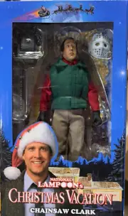 Neca Chevy Chase National Lampoon Xmas Vacation Cloth 8” Chainsaw Clark Griswold