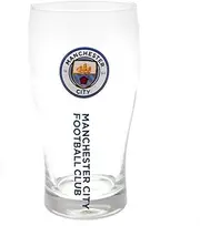 Manchester City FC Tulip Pint Glass (UK Size: One Size) (Clear/Blue)