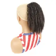 Short Fluffy Drawstring Perm Curly Ponytail Wig - Colour 2