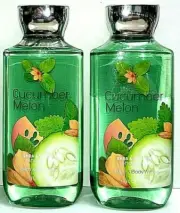2 Cucumber Melon Bath & Body Works Shower Gel 10 Fl Oz ea NEW!