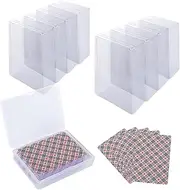 ACEmedia 24PCS Plastic Playing Card Case Holder, Empty Playing Card Storage Box Card Game Storage Box Organizers Clear Card Cases for Standard Size Poker Card Gaming Cards, Snaps Closed (NO Cards)