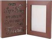 XIASABA Couples Picture Frame LED Glowing Exquisite Romantic Love Photo Frame Ideal for Valentines Day Wedding Anniversary Made From Premium Boxwood With Moderate Size And Foldab