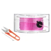 55Yard Flat Stretchy Bracelet String 0.8mm Elastic Beading Cord Rose Red