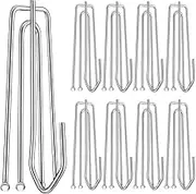 60PCS Stainless Steel Curtain Pleat Hooks Drapery Hook and Pin for Pleated Drapes 4 Prongs Pinch Pleat Hook Clips Traverse Pleater 4 End Curtain Hangers for Window Door Bathroom Curtain