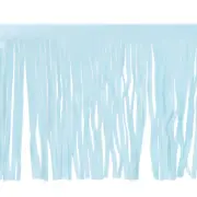 1 Yard 10 Inch PU Leather Fringe Trim DIY Tassel Fringe for Sewing, Sky Blue